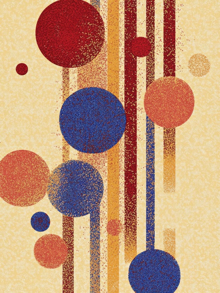 illustration featuring large and small circles 4