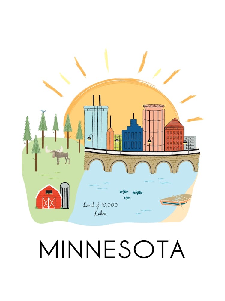 Minnesota Land of 10,000 Lakes