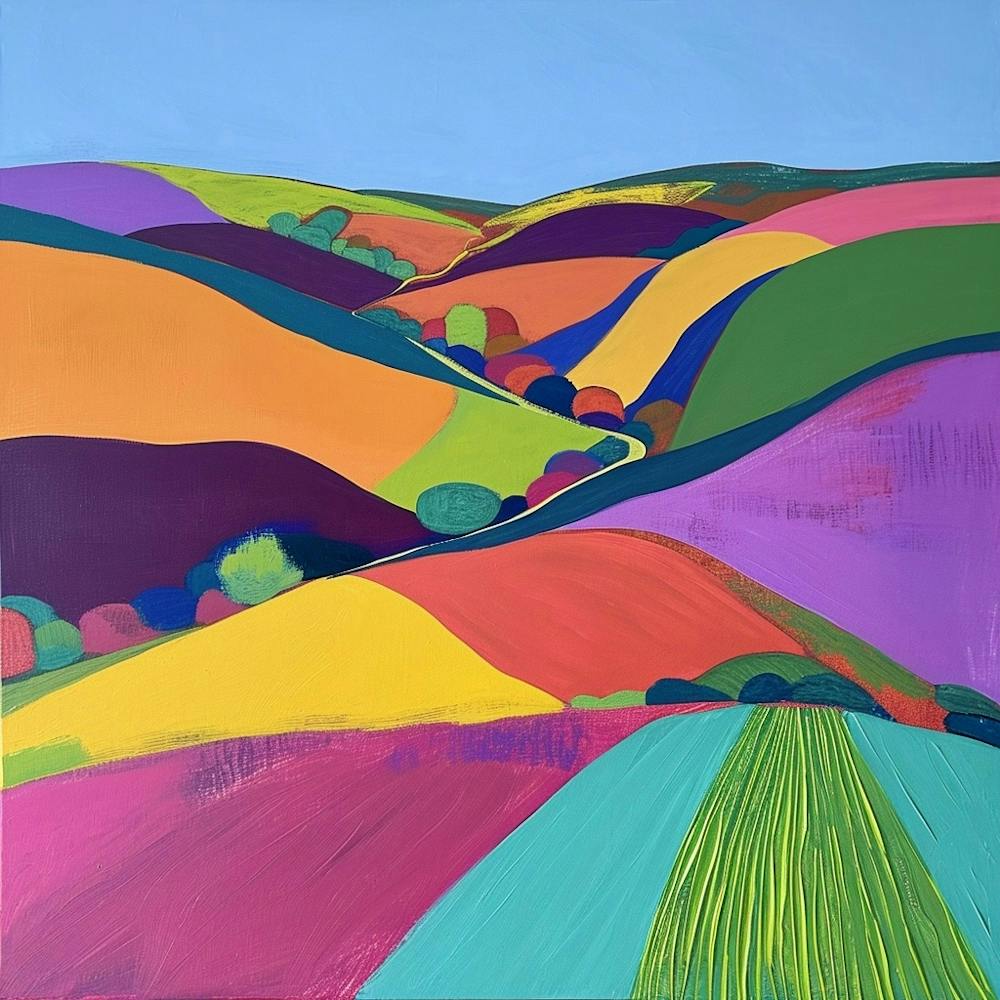 Colourful Abstract The South Downs England 2