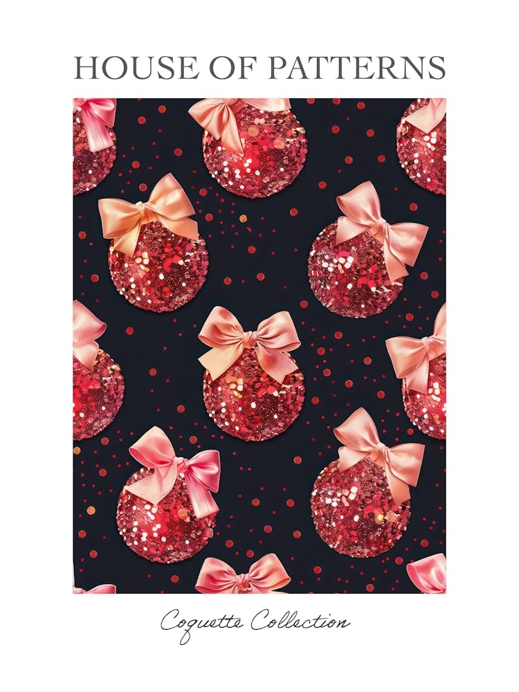 Boules disco coquettes 1 - Affiche motif