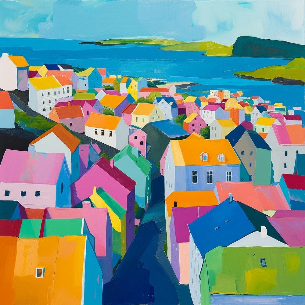 Abstract Travel Collection Reykjavik Iceland 1