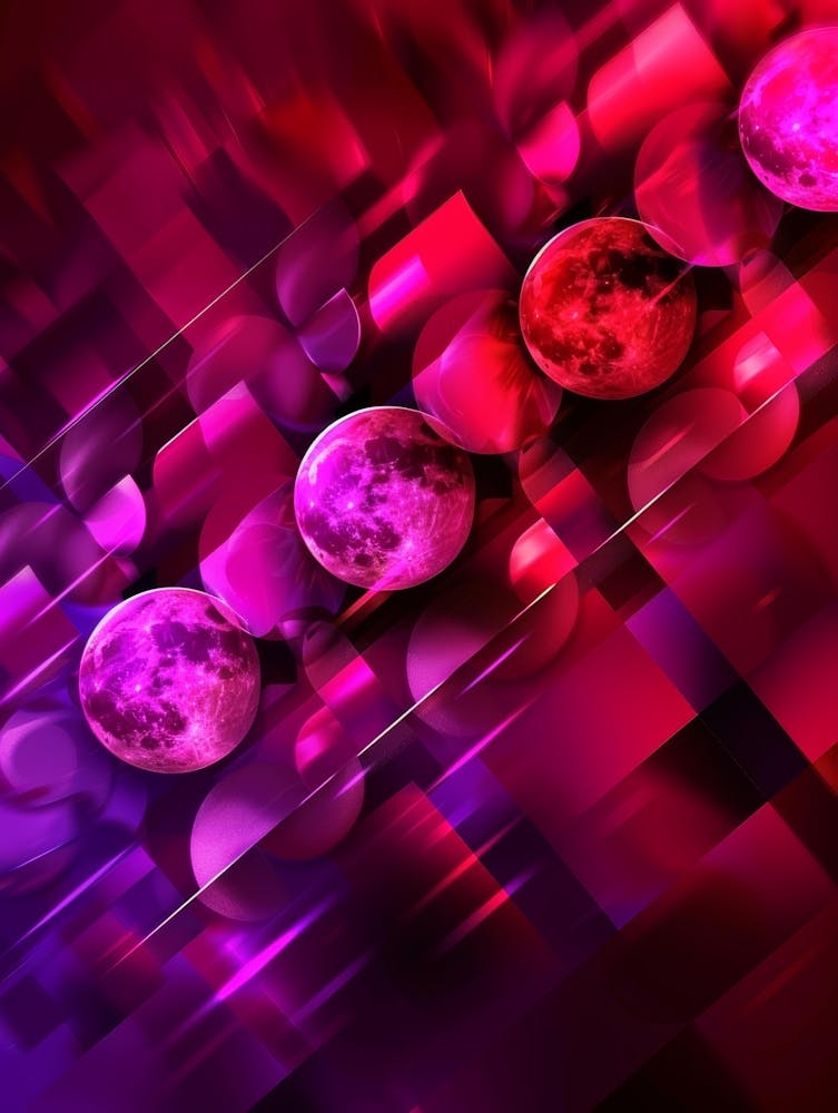 Abstract Red Moon