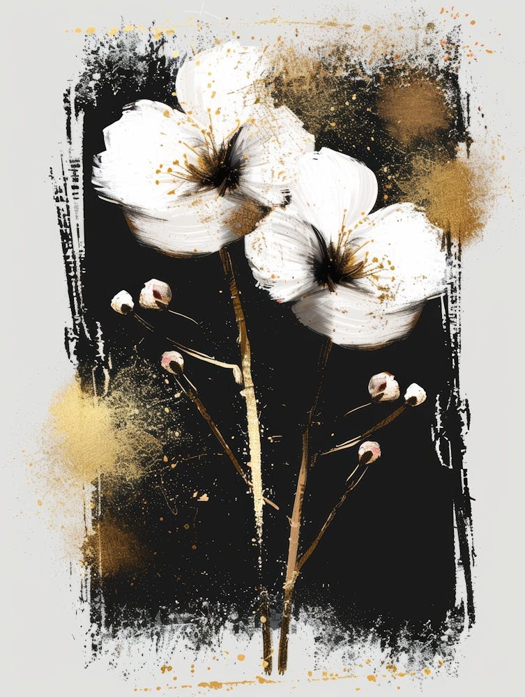 White Flowers Canvas Print