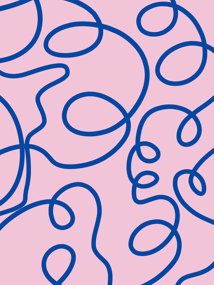 Pink And Blue Abstract Line