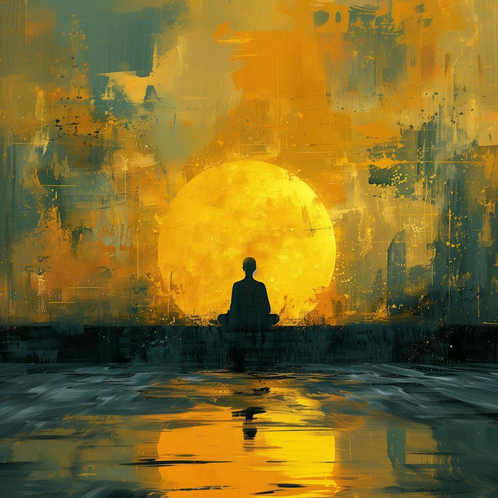 Meditation At Sunset
