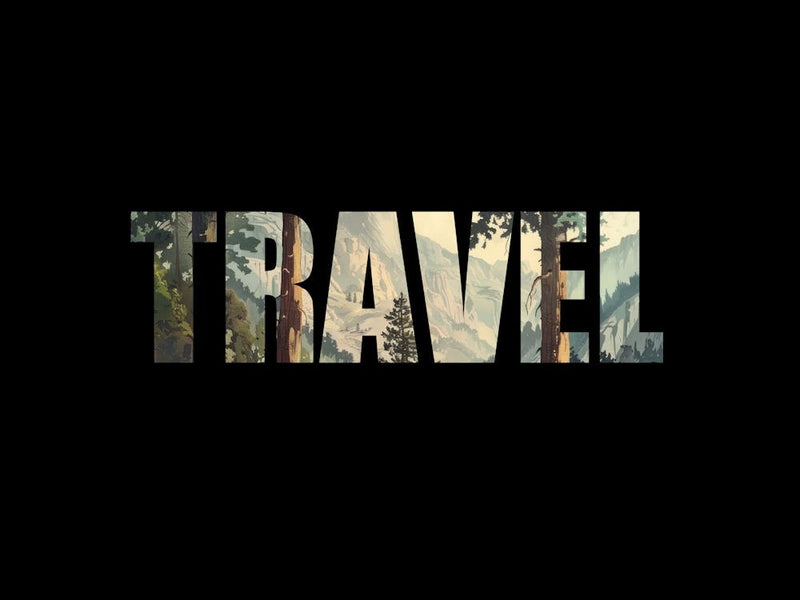 Travel Poster Vintage Wooded Pines 3