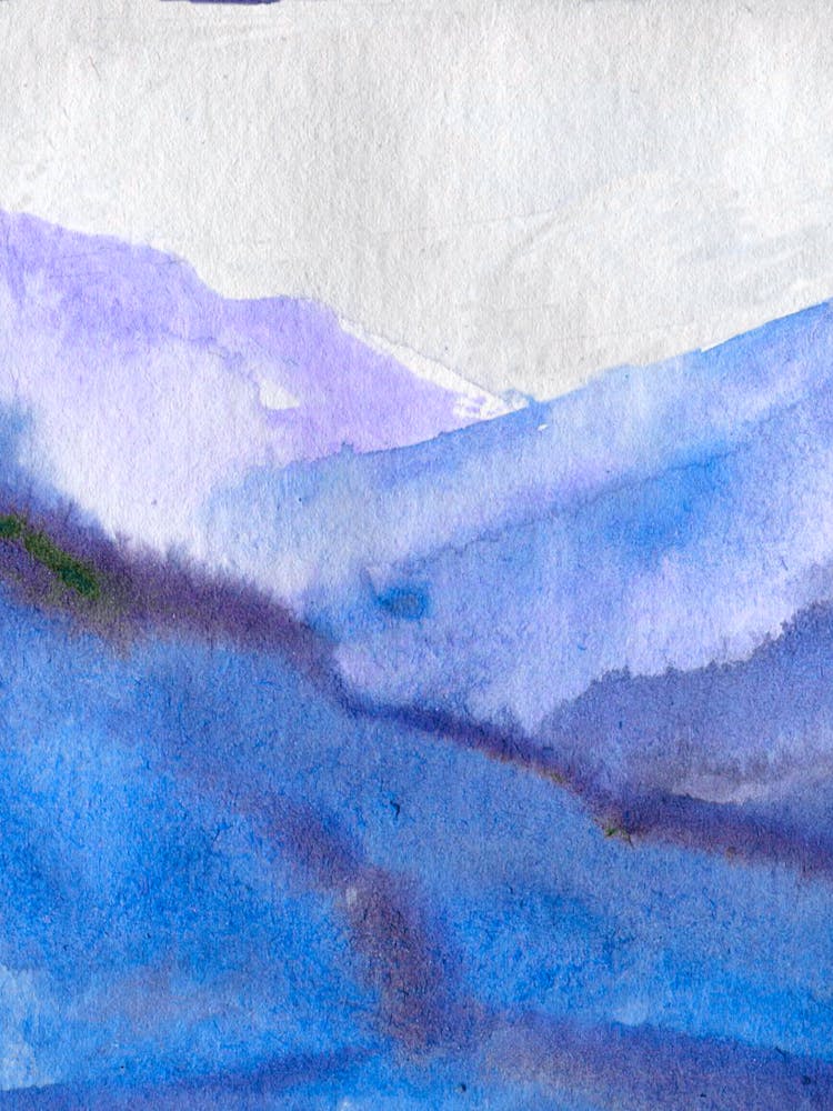 Watercolor Of Mountains 8