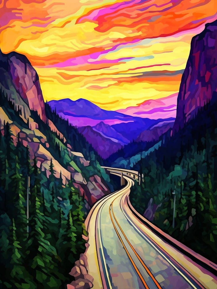 Snoqualmie Pass Retro Pop Art 19