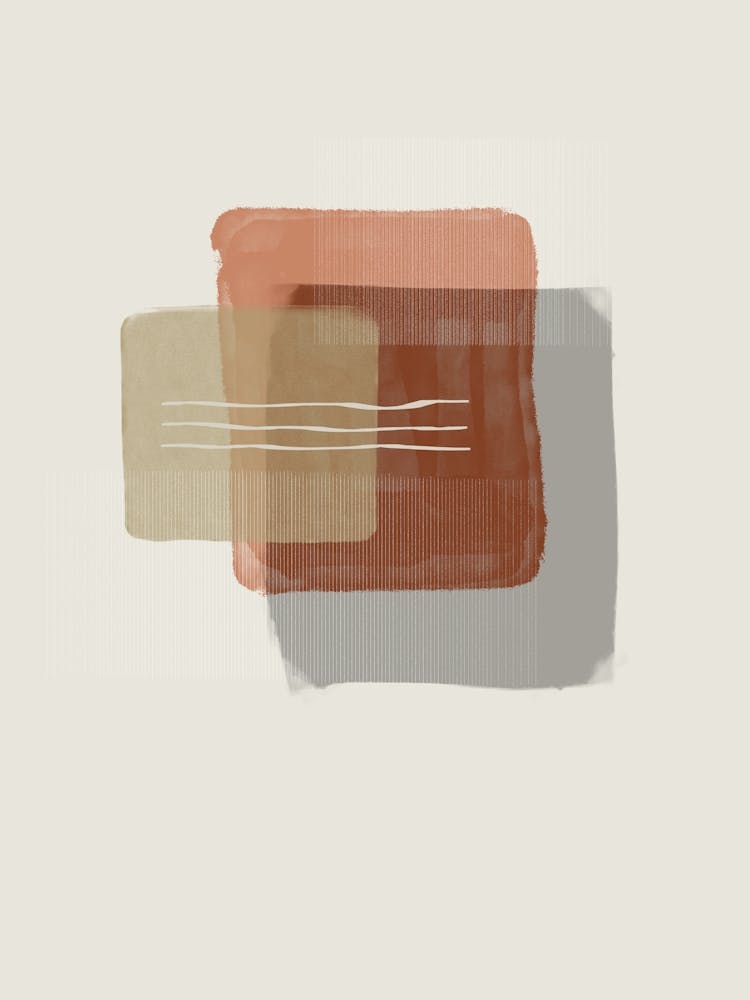 Abstract Painting In Earth Tones 1