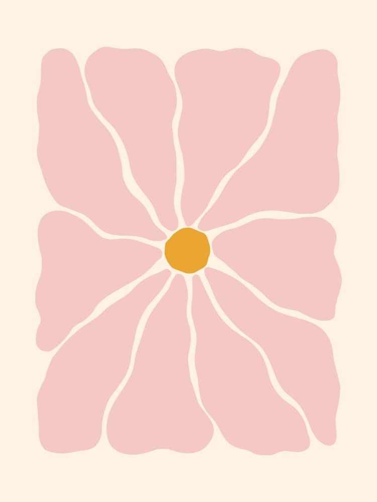 Abstract Flower 01 - Light Pink