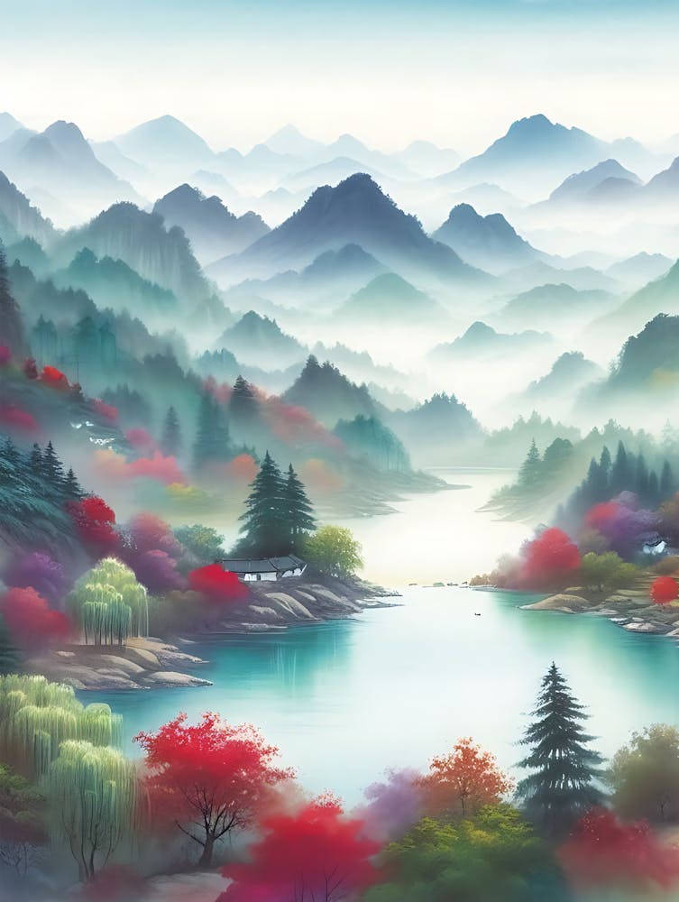 Watercolor Vibrant Country 3