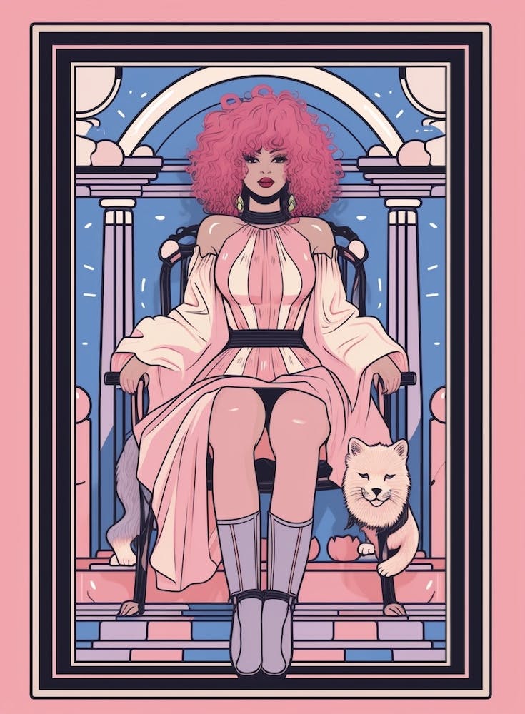 Tarot Inspired Portrait And Animal