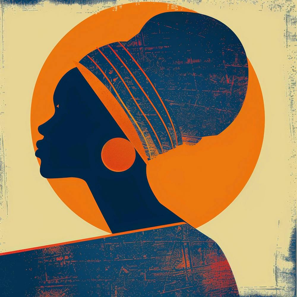 African Woman Silhouette 4