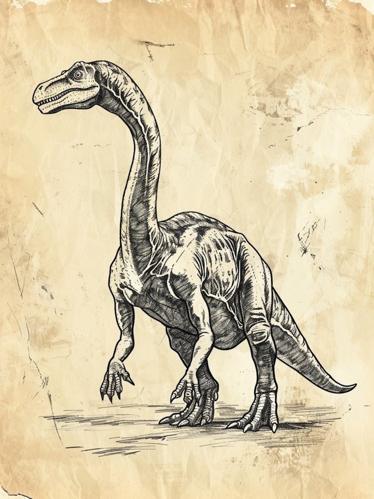 Sinornithosaurus Dinosaur Black Shading 2