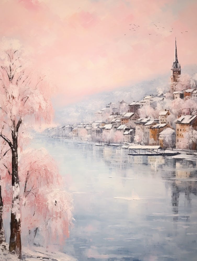 Verträumtes Wintergemälde Zürich Schweiz 5