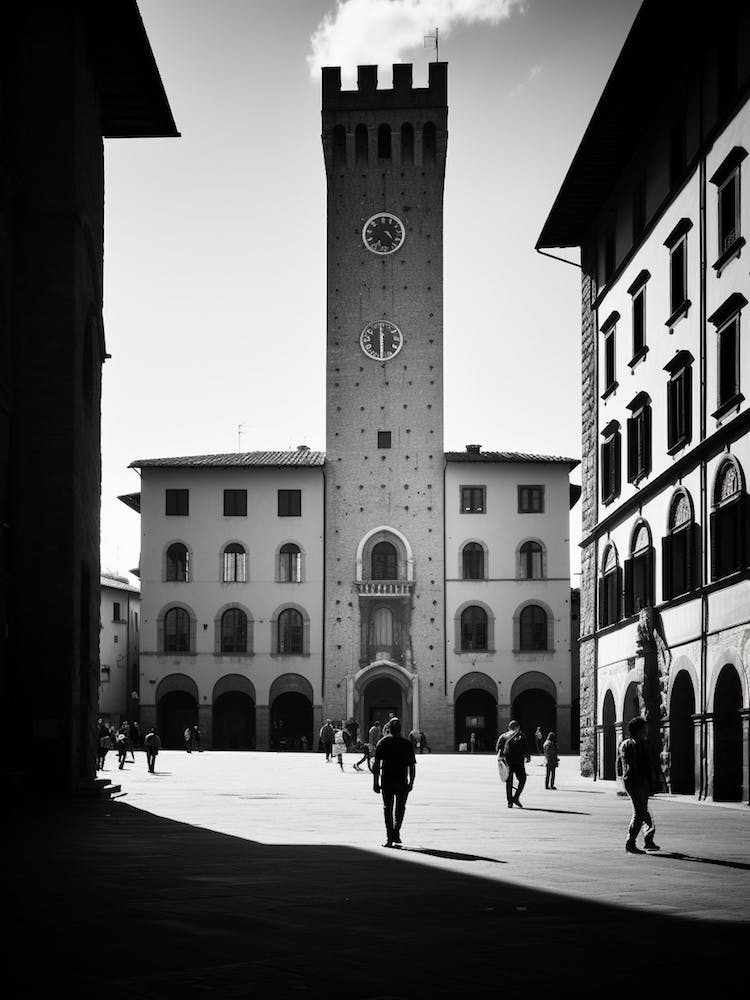 Arezzo, Italy,  Black And White Analogue Photography  1