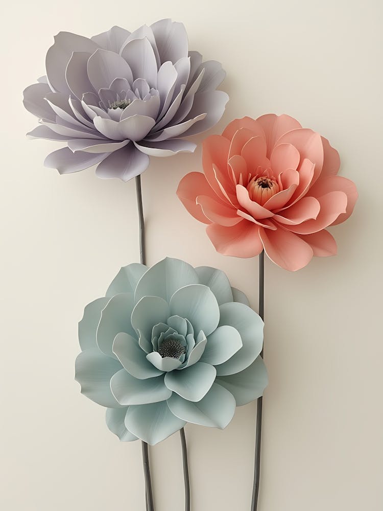 Warm and Soft Botanical Wall Art | Elegant Floral Home Decor