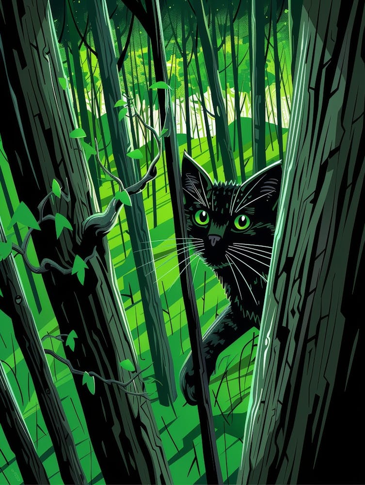 Cat In The Woods 1