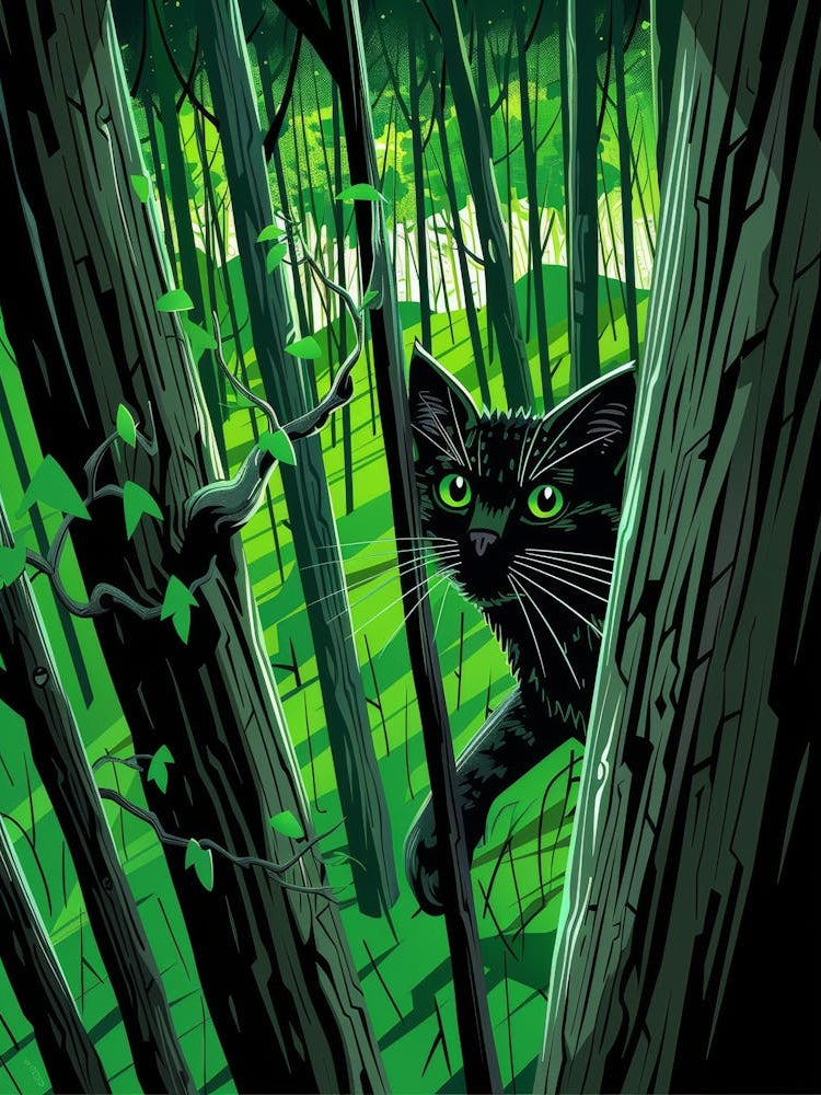 Cat In The Woods 1