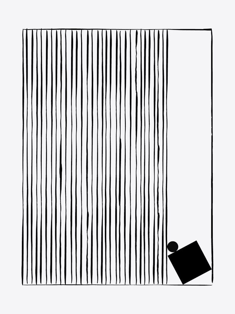 Abstract Lines with Tilted Square and Circle