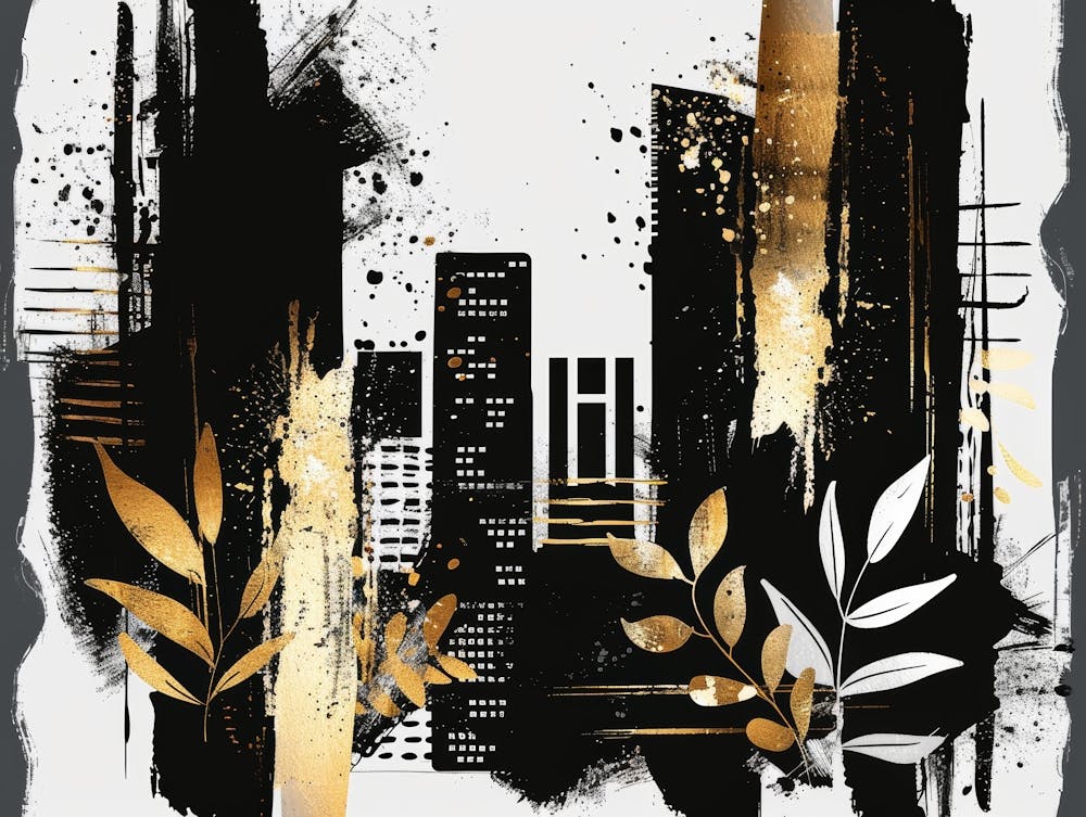 Abstract Cityscape Painting