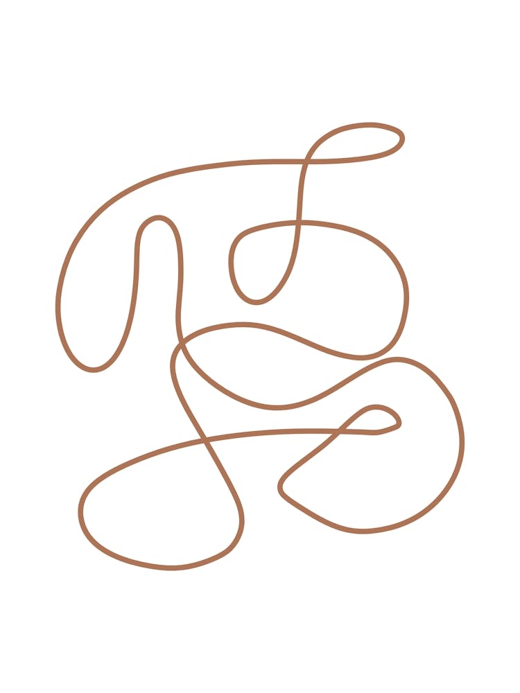 Abstract Lines Terracota 