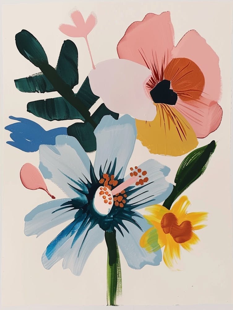 Painted Florals Hibiscus 3