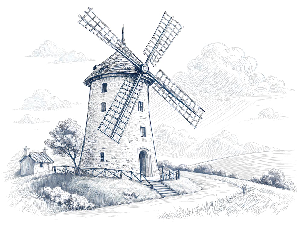 Minimalist Ink Sketch Of Sketchy Delicate Rende