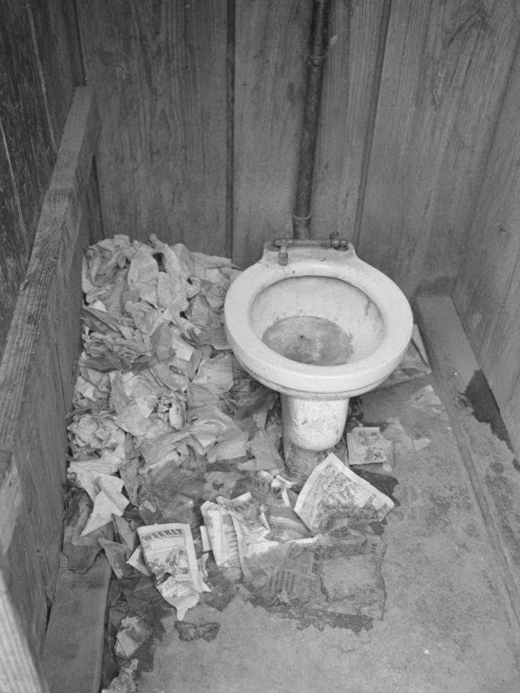 Interior Of Privy In Corral, Mexican District, San Antonio, Texas By Russell Lee