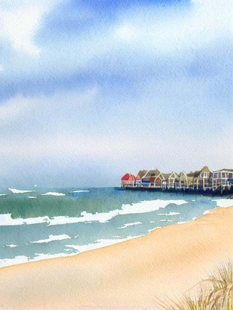 Southwold Beach, Suffolk Watercolour
