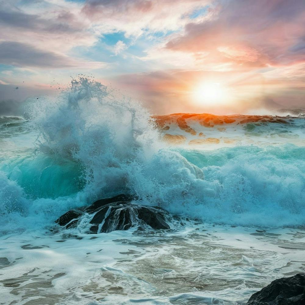 Sunset Over The Ocean