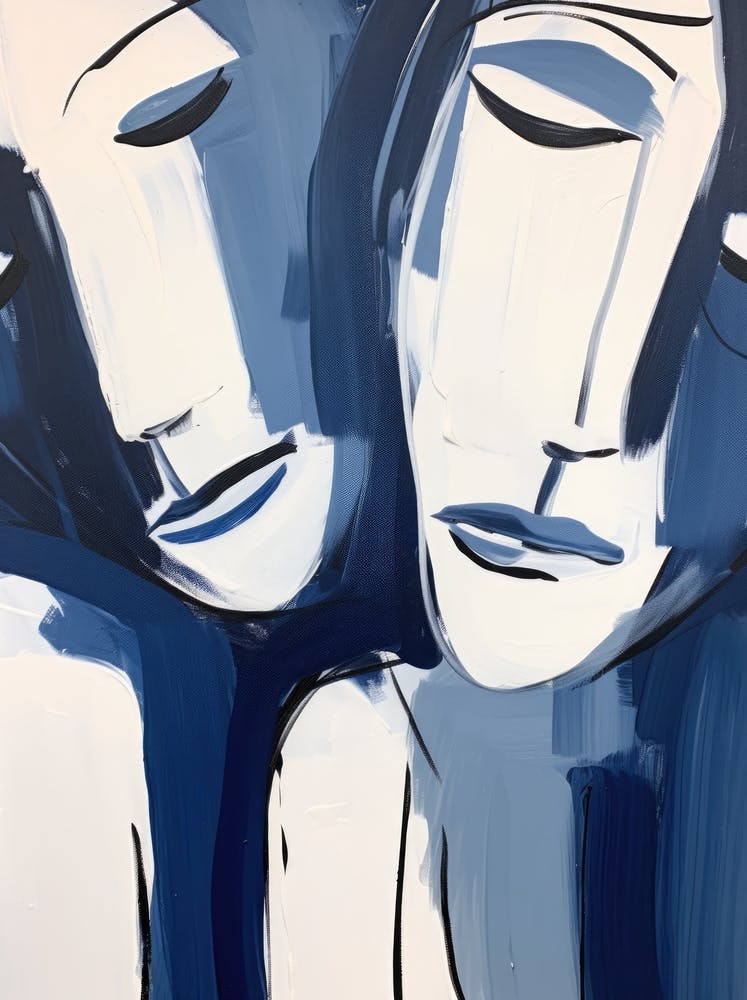 Two Women In Blue