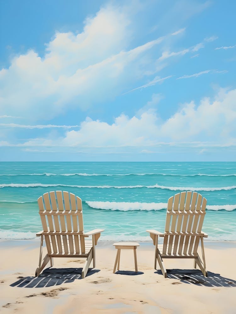 Adirondack Chairs On The Beach 1