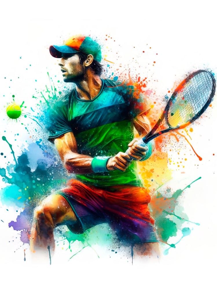 Tennis Player In Action