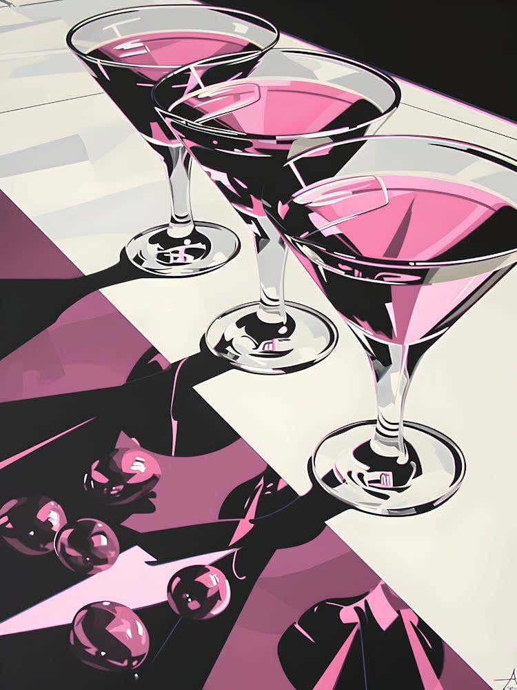 Three Pink Martinis 1