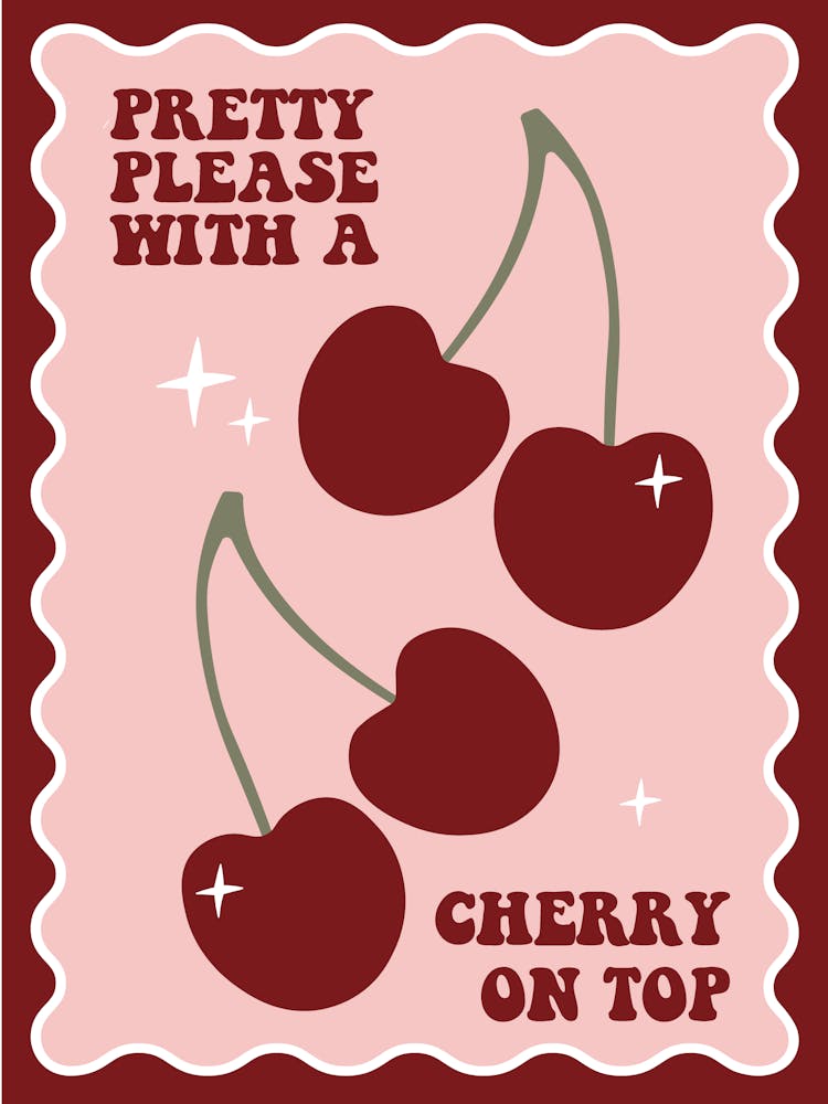 Pretty Please With A Cherry On Top pink and red
