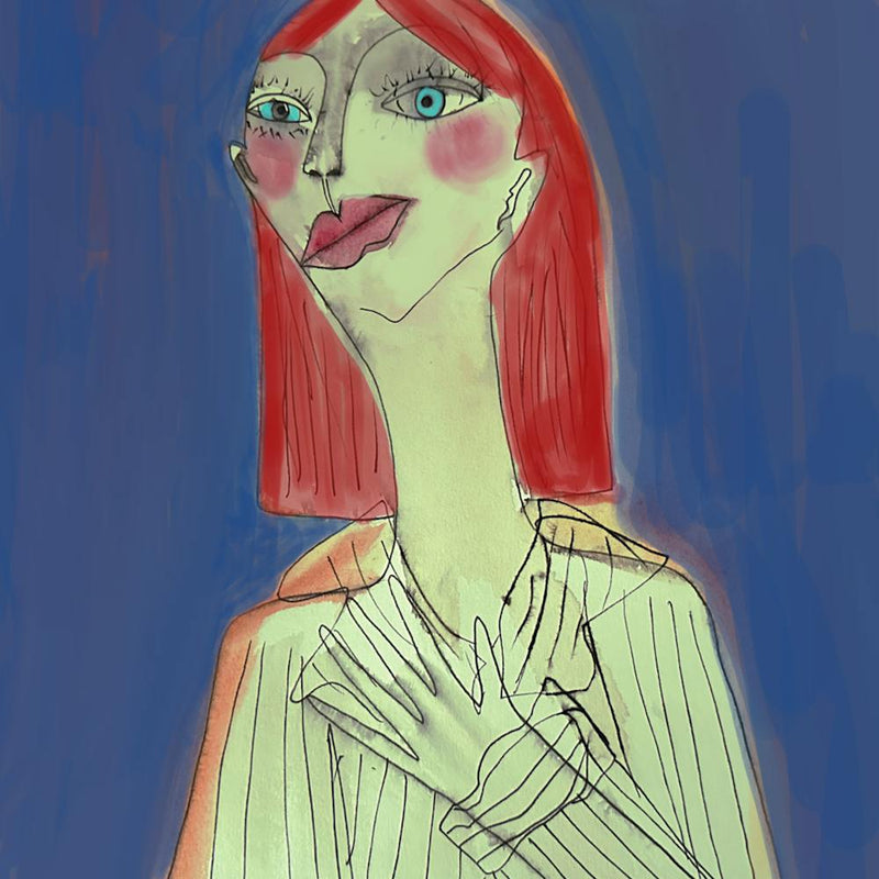Rothaarige Frau