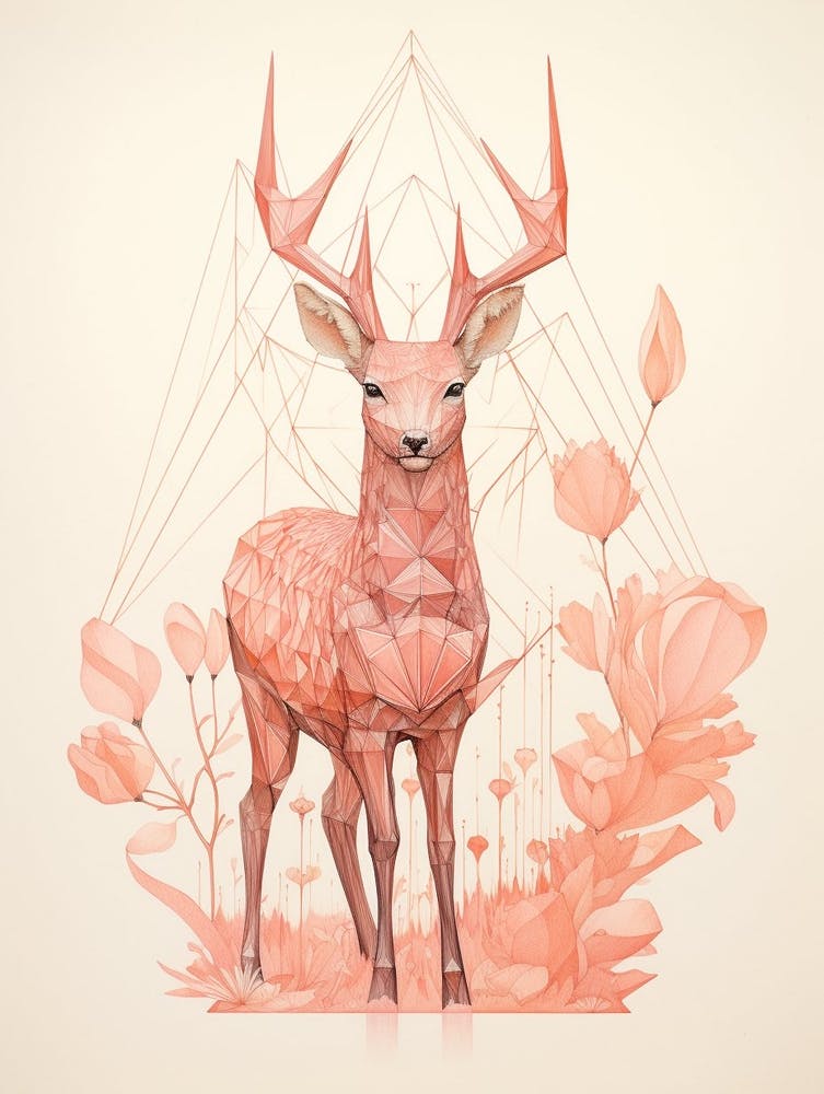 Geometrische Abstrakt Tierillustration 8