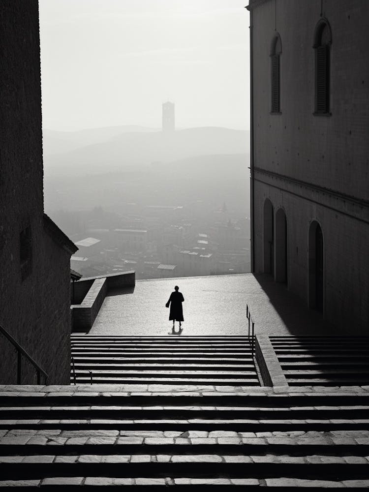 Assisi, Italy,  Black And White Analogue Photography  2