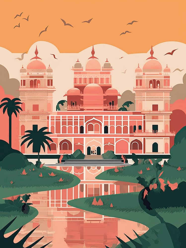 Lucknow India Travel Illustration 1