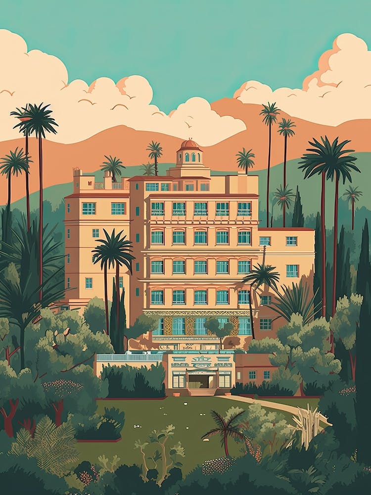 Los Angeles Usa Travel Illustration 3