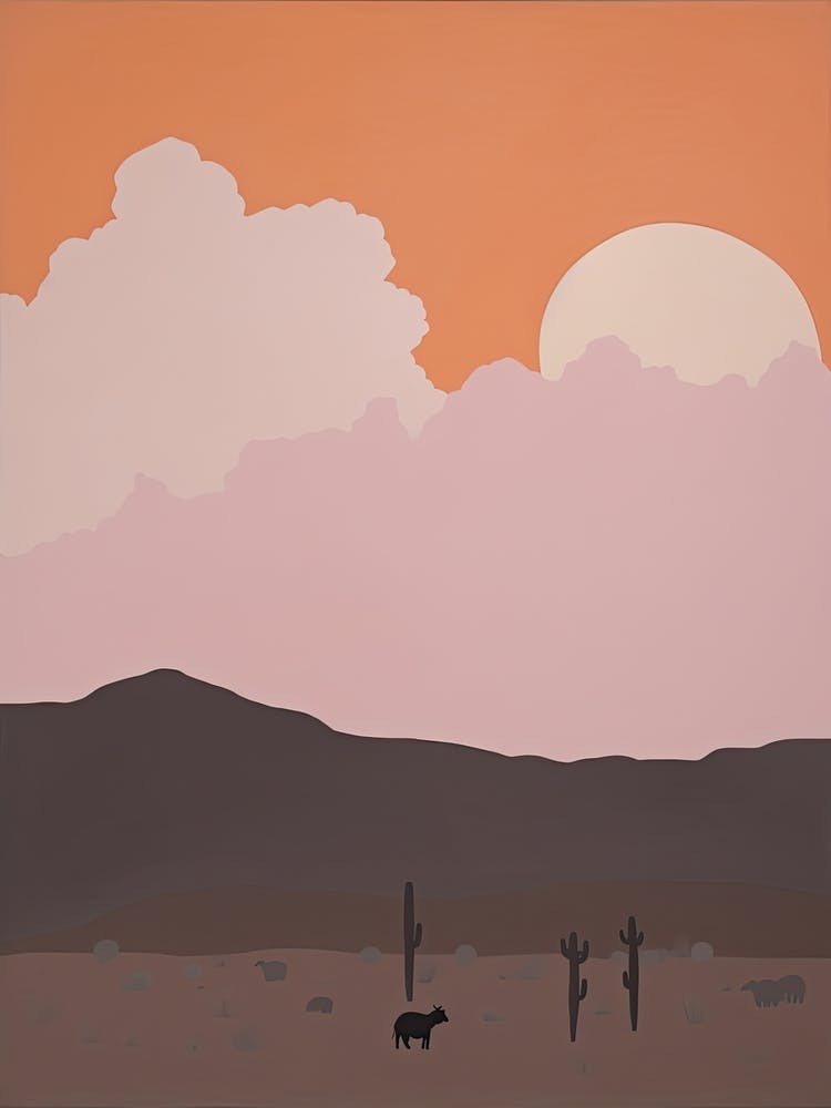Chihuahuan Desert   North America (Mexico And United States), Contemporary Abstract Illustration 3