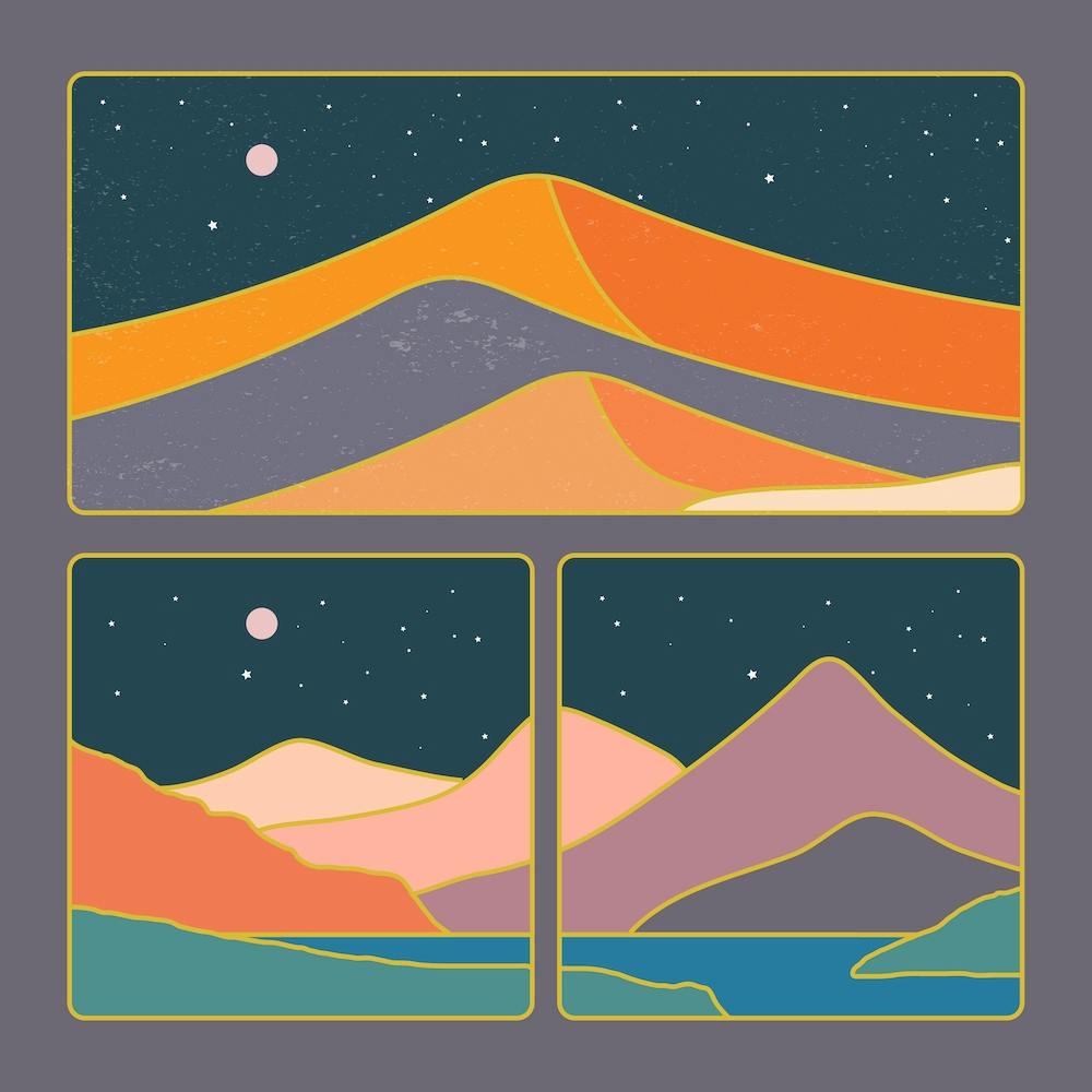 Collage de Montagnes Carré