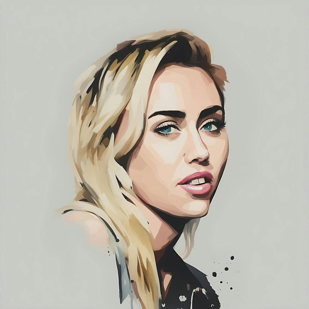 Miley Cyrus minimalistic art work