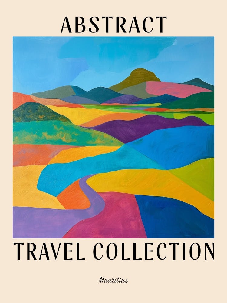 Abstract Travel Collection Poster Mauritius 4