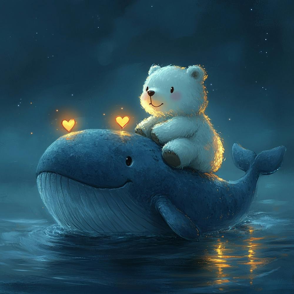 Teddy Bear On A Whale
