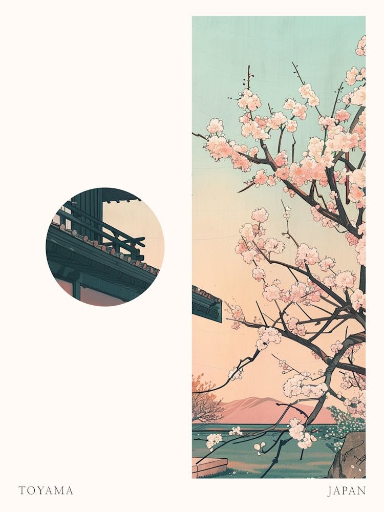 Toyama Japan 1 Cut Out Travel Poster
