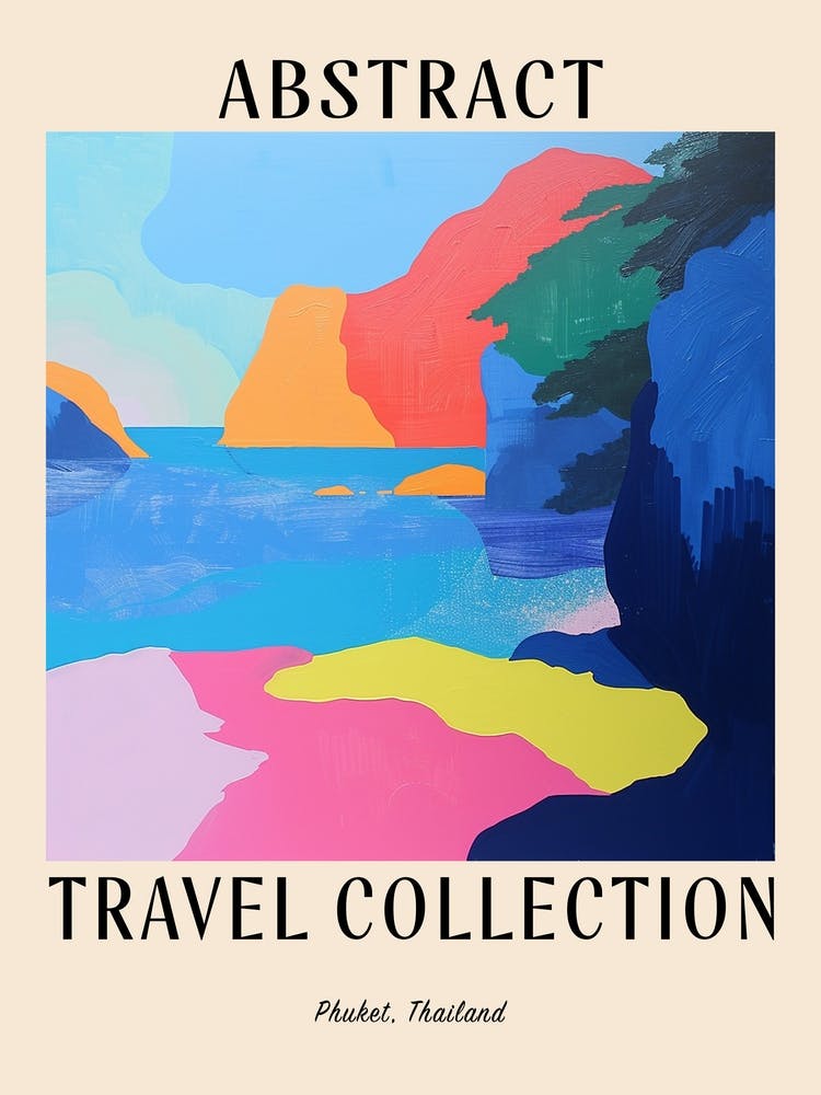 Abstract Travel Collection Poster Phuket Thailand 4