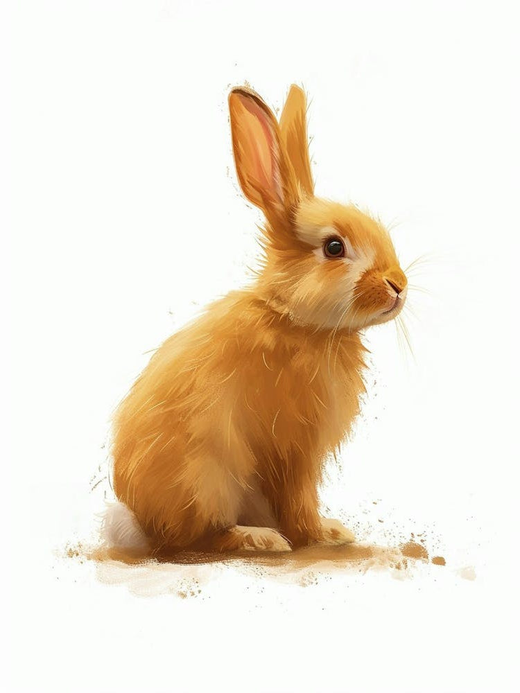 Florida White Rabbit Nursery Illustration 2