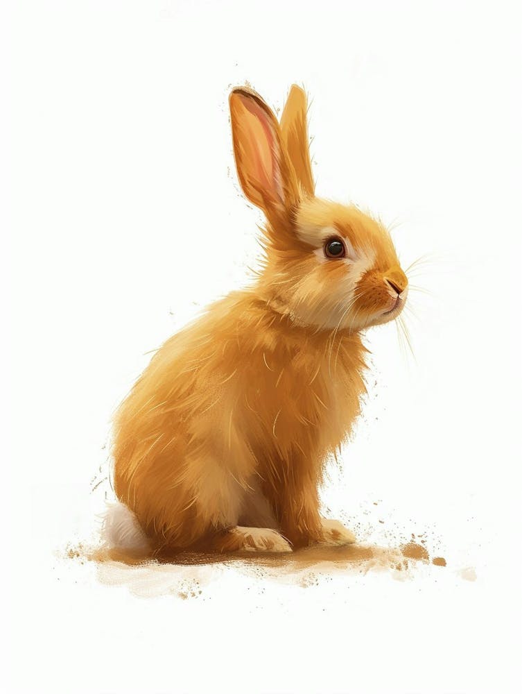 Florida White Rabbit Nursery Illustration 2